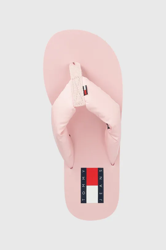 różowy Tommy Jeans japonki FLAG EVA BEACH SANDAL