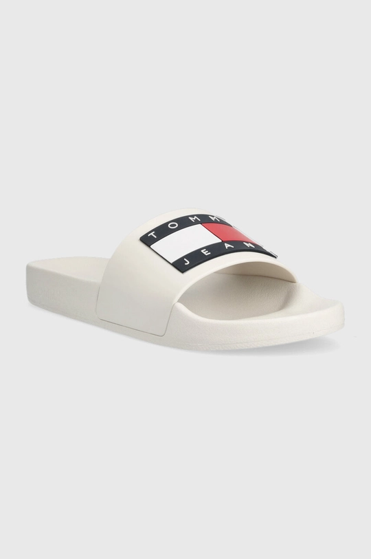 Παντόφλες Tommy Jeans FLAG POOL SLD ESS POOL SLIDE ESS λευκό