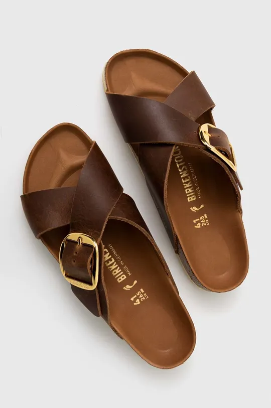 Δερμάτινες παντόφλες Birkenstock Siena Big Buckle Γυναικεία