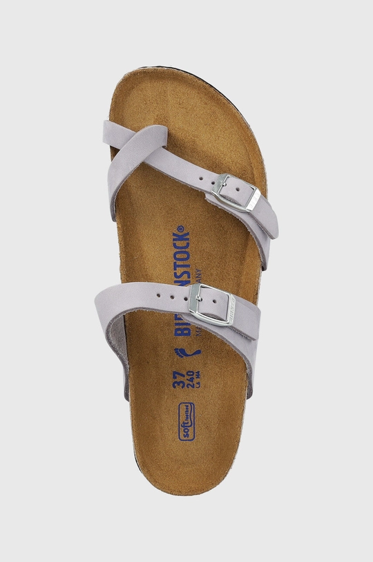 fioletowy Birkenstock klapki skórzane Mayari SFB