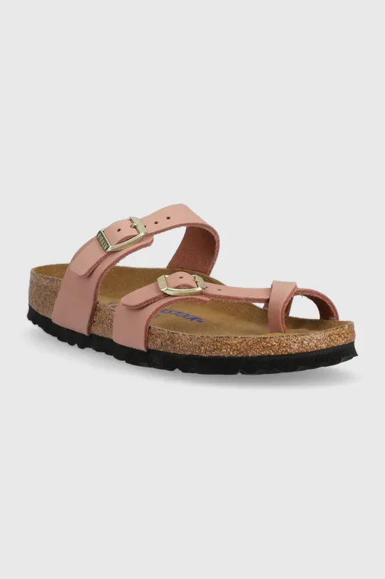 Birkenstock klapki nubukowe Mayari SFB różowy