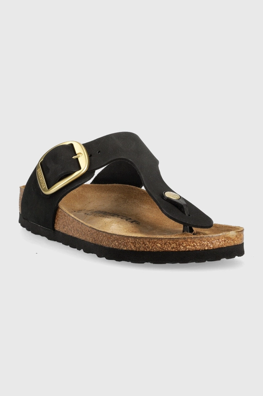 Кожаные вьетнамки Birkenstock Gizeh Big Buckle чёрный