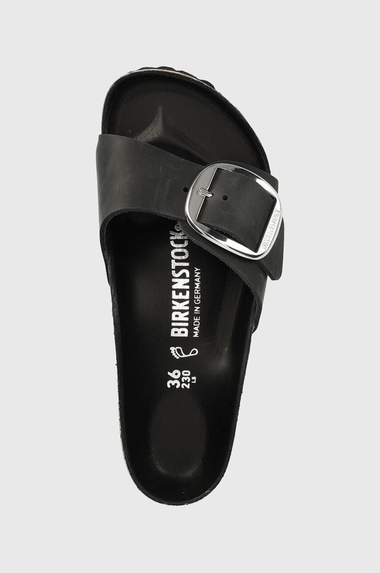 чёрный Кожаные шлепанцы Birkenstock Madrid