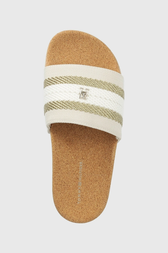 biały Tommy Hilfiger klapki TOMMY FRESH WEBBING SLIDE