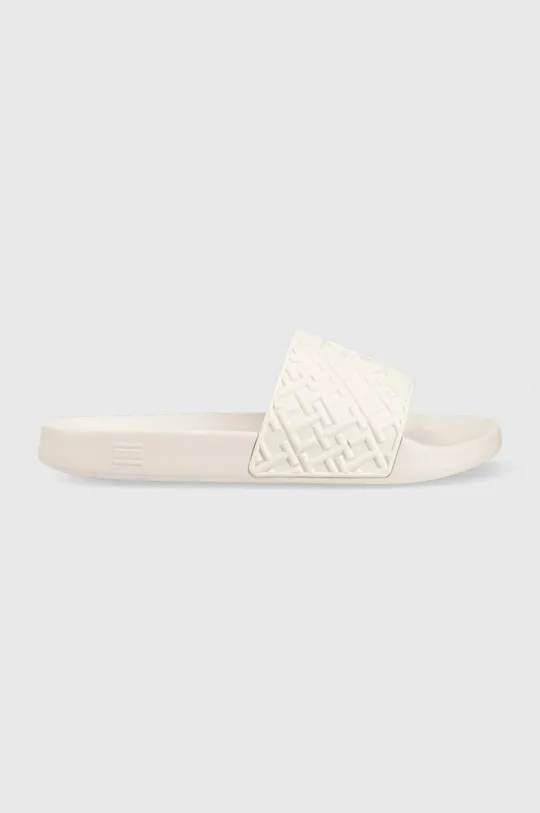 fehér Tommy Hilfiger papucs TH MONOGRAM POOL SLIDE Női