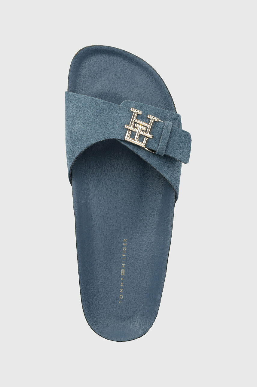 Παντόφλες σουέτ Tommy Hilfiger TH MULE SANDAL SUEDE γυναικείες