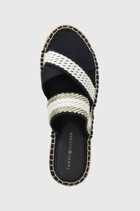 sötétkék Tommy Hilfiger papucs GOLDEN WEBBING SANDAL