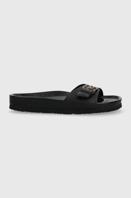 crna Kožne natikače Tommy Hilfiger TH MULE SANDAL LEATHER Ženski