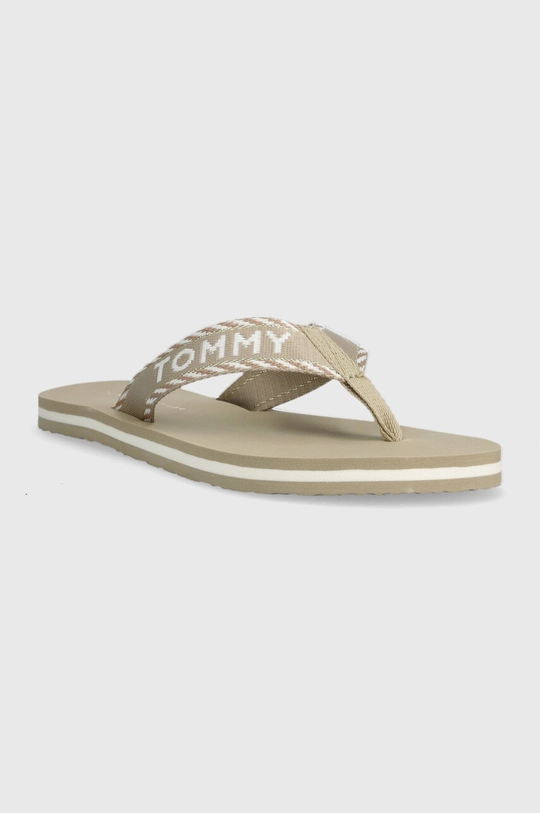 Žabky Tommy Hilfiger TOMMY WEBBING SANDAL béžová