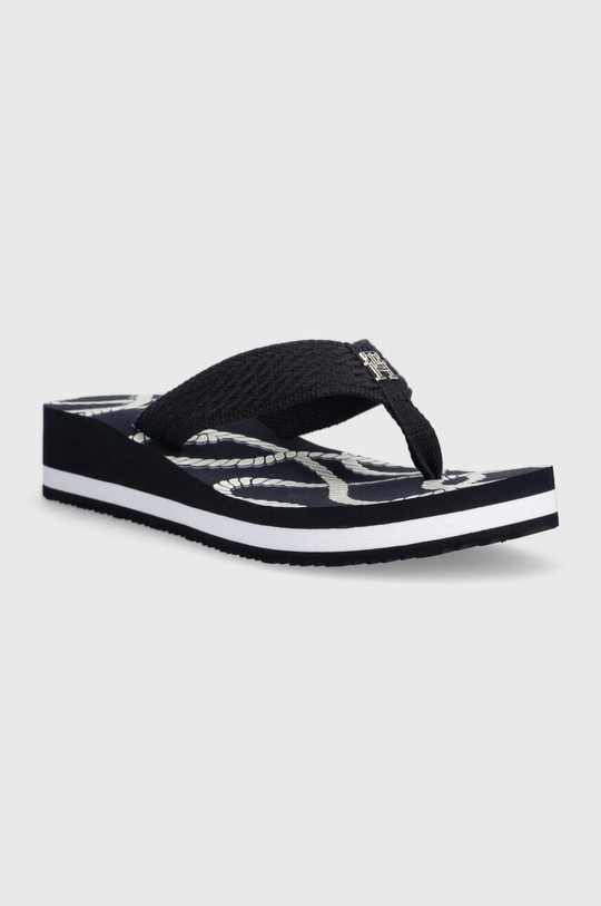 Σαγιονάρες Tommy Hilfiger TOMMY ROPE M WEDGE SANDAL σκούρο μπλε