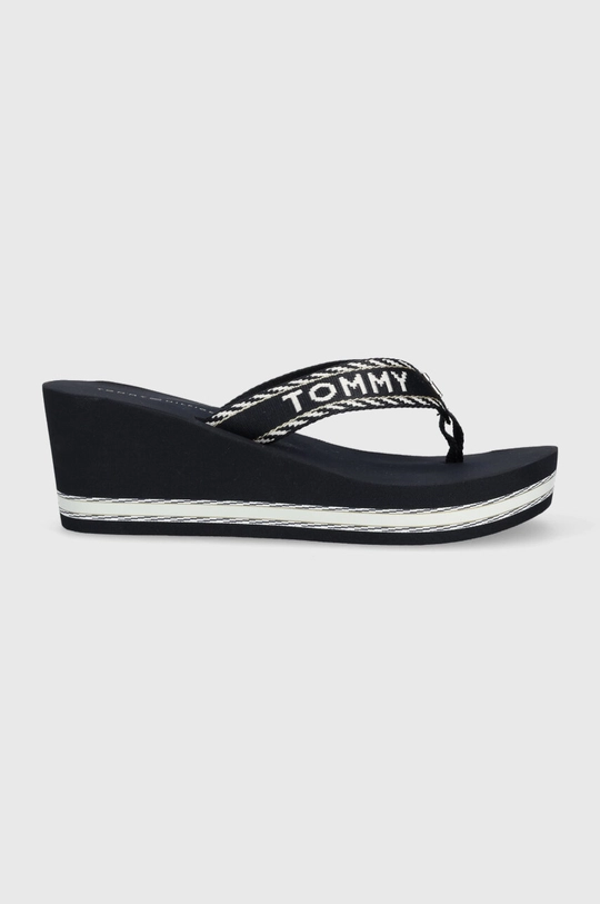 mornarsko plava Japanke Tommy Hilfiger TOMMY WEBBING H WEDGE SANDAL Ženski