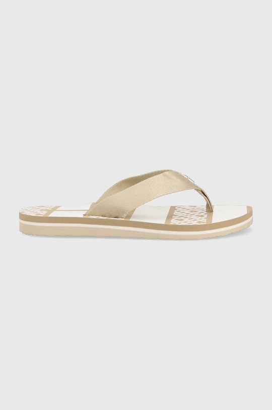 μπεζ Σαγιονάρες Tommy Hilfiger TH MONOGRAM ESSENTIAL SANDAL Γυναικεία