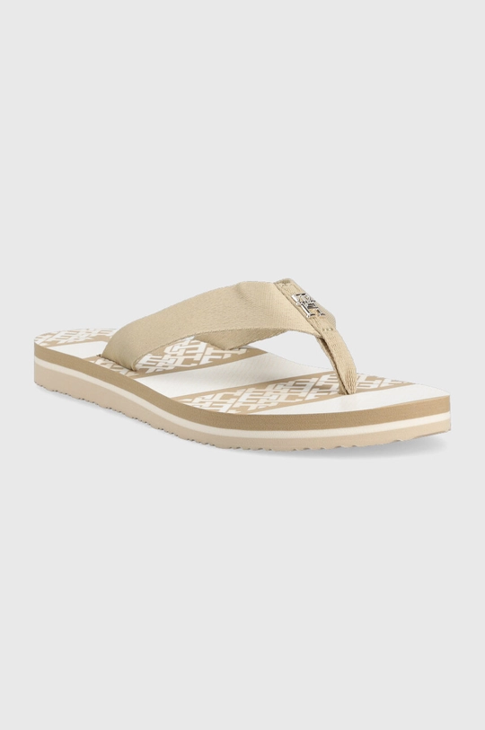 Σαγιονάρες Tommy Hilfiger TH MONOGRAM ESSENTIAL SANDAL μπεζ