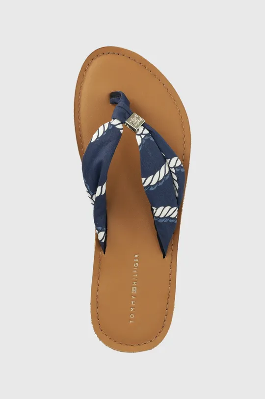 sötétkék Tommy Hilfiger flip-flop TH ELEVATED BEACH SANDAL PRINT