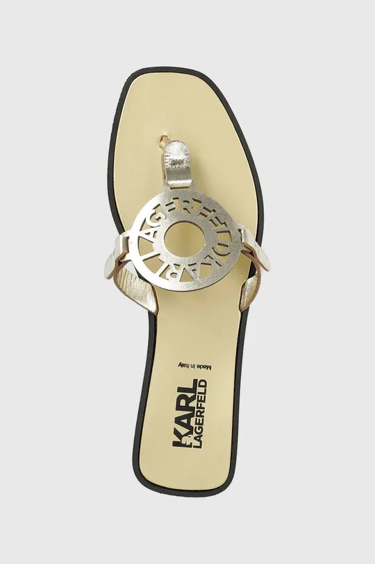 zlatá Kožené žabky Karl Lagerfeld SKOOT