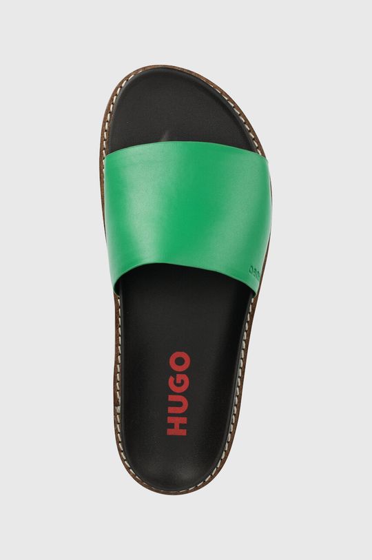 ostrá zelená Pantofle HUGO Lisa