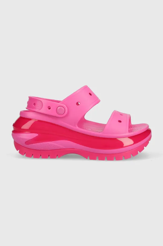 ροζ Παντόφλες Crocs Classic Mega Crush Sandal Γυναικεία
