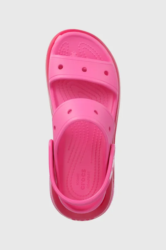 pink Crocs sliders Classic Mega Crush Sandal