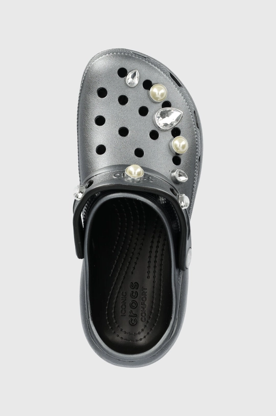 μαύρο Παντόφλες Crocs Classic Platform Crystals Pearls Clog