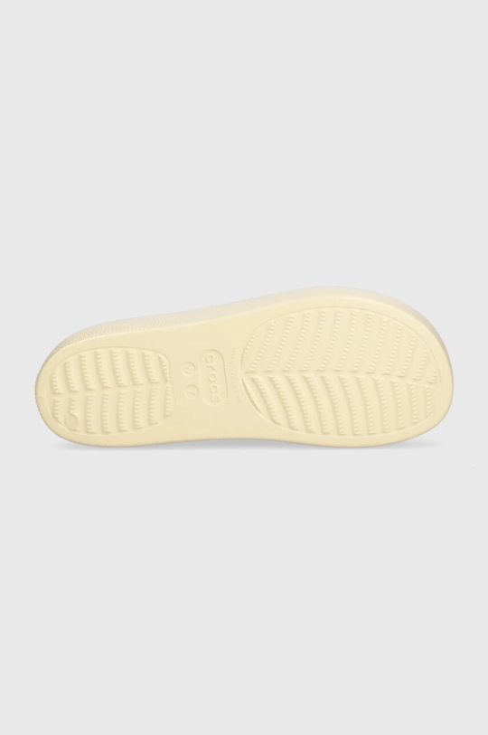 Natikači Crocs Classic Platform Crystals Perls Slide ženski, bež barva ...