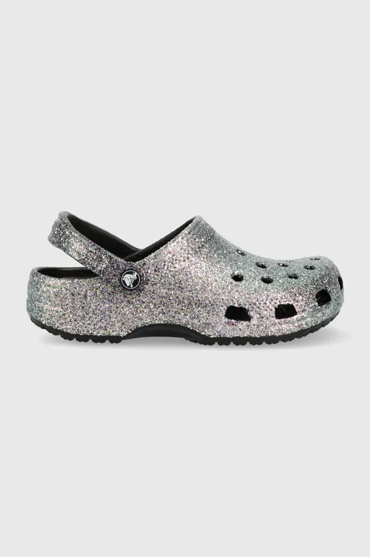 ασημί Παντόφλες Crocs Classic Glitter Clog Γυναικεία