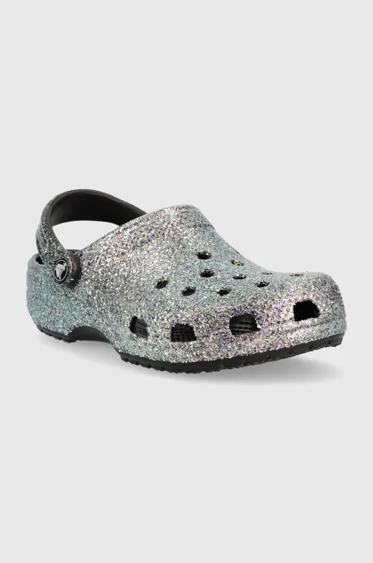 Шльопанці Crocs Classic Glitter Clog срібний