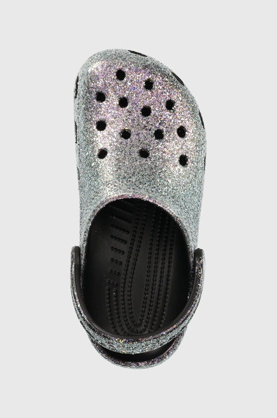 серебрянный Шлепанцы Crocs Classic Glitter Clog