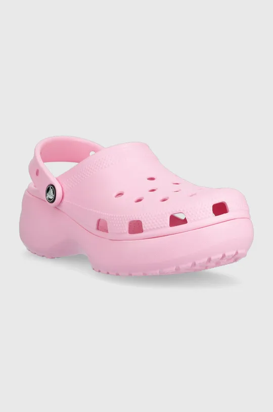 Παντόφλες Crocs CLASSIC PLATFORM CLOG WOMEN ροζ