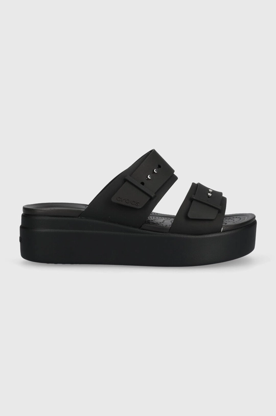 čierna Šľapky Crocs Brooklyn Low Wedge Sandal Dámsky