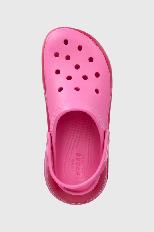 pink Crocs sliders Classic Mega Crush clog