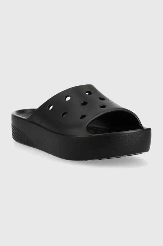 Crocs papuci Classic Platform Slide negru