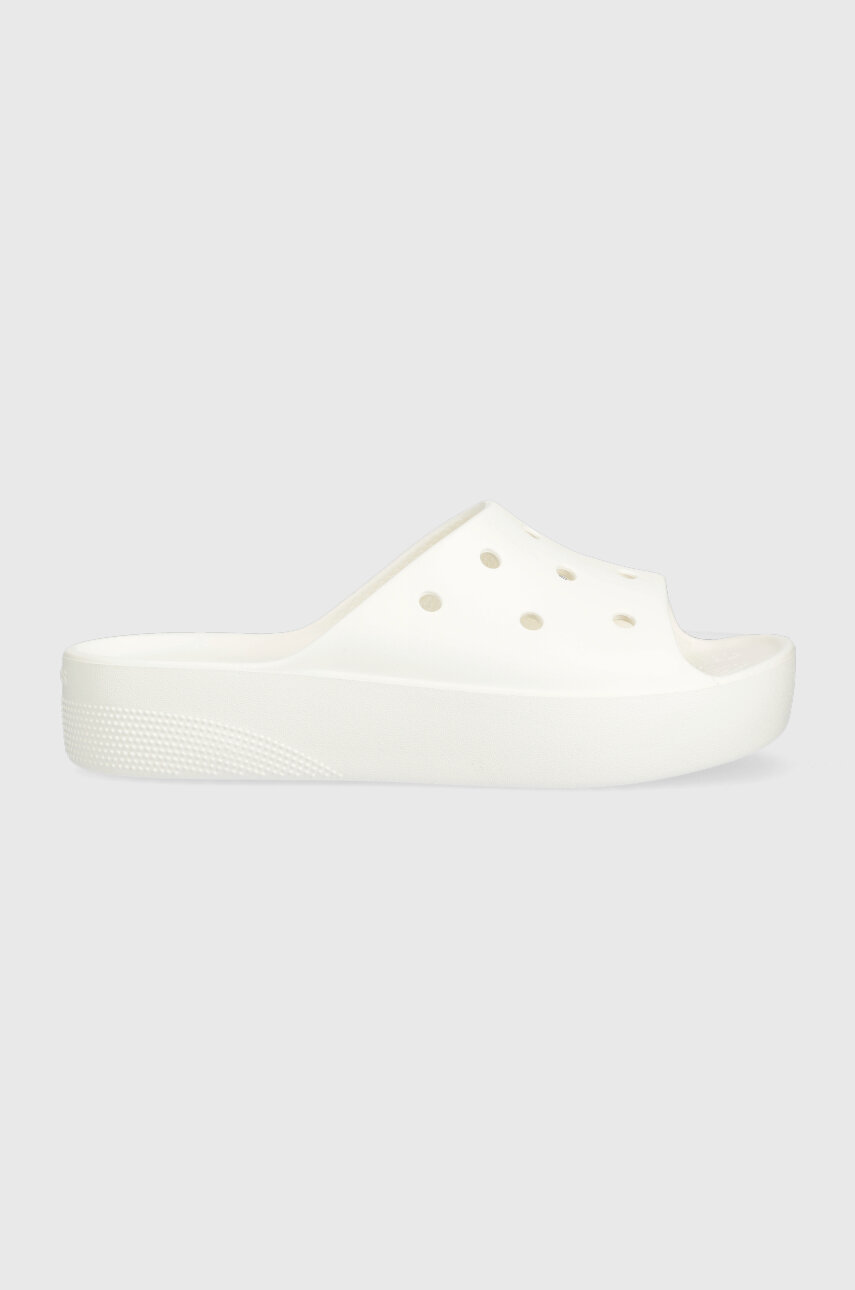 белый Шлепанцы Crocs Classic Platform Slide Женский