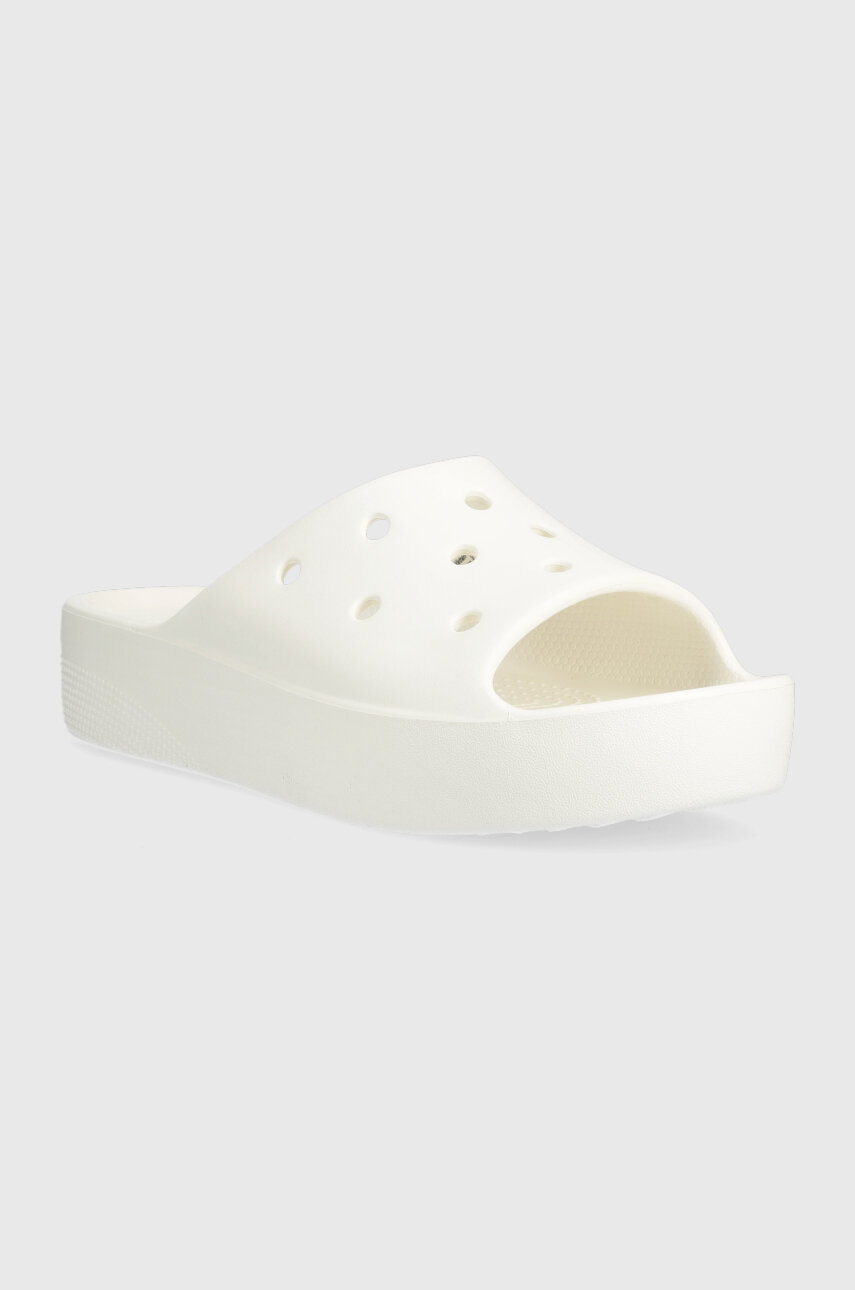 Crocs sliders Classic Platform slide women's white color 208180 | buy ...