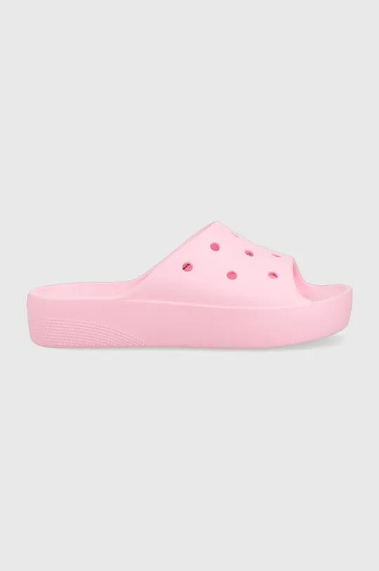 ροζ Παντόφλες Crocs Classic Platform Slide Γυναικεία