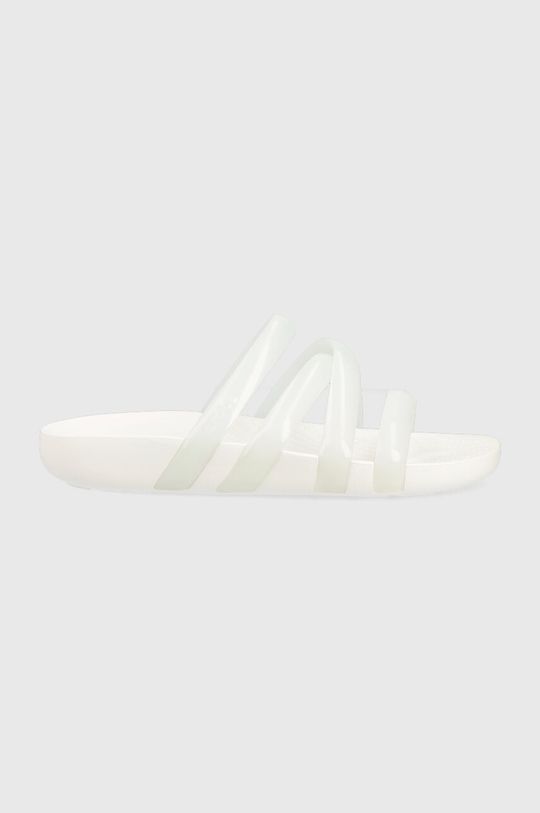 White adidas slides online women