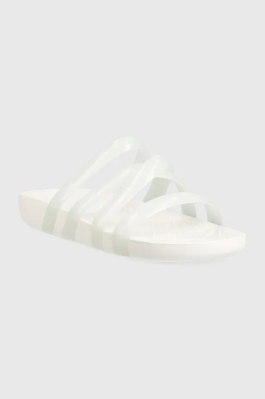Παντόφλες Crocs Splash Glossy Strappy Sandal λευκό