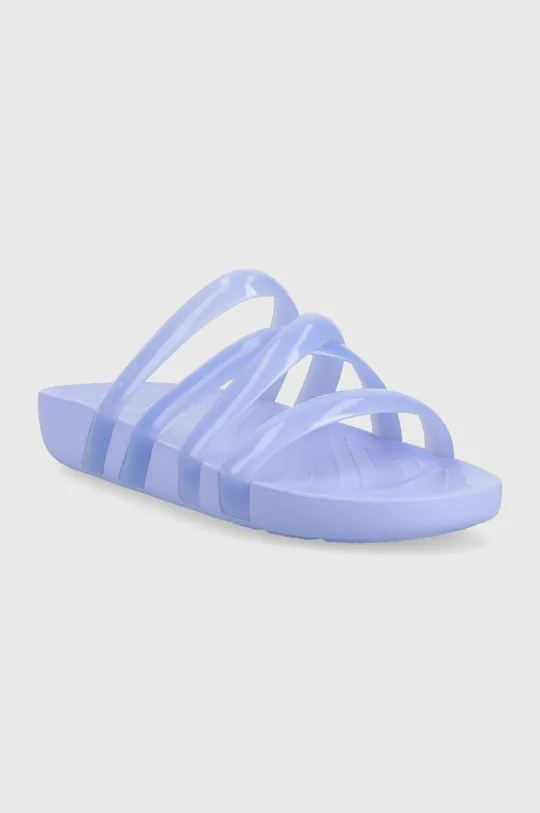 Crocs papuci Splash Glossy Strappy Sandal violet