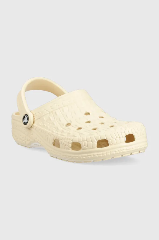 Crocs papuci Classic Croskin Clog bej