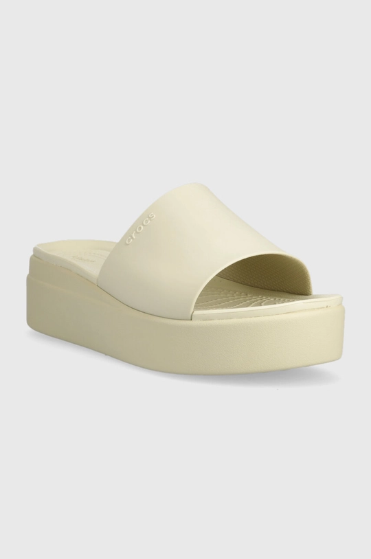 Crocs klapki Brooklyn Slide beżowy