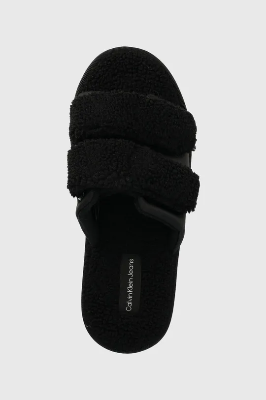 μαύρο Παντόφλες Calvin Klein Jeans HOME SLIDE VELCRO SHEARLING