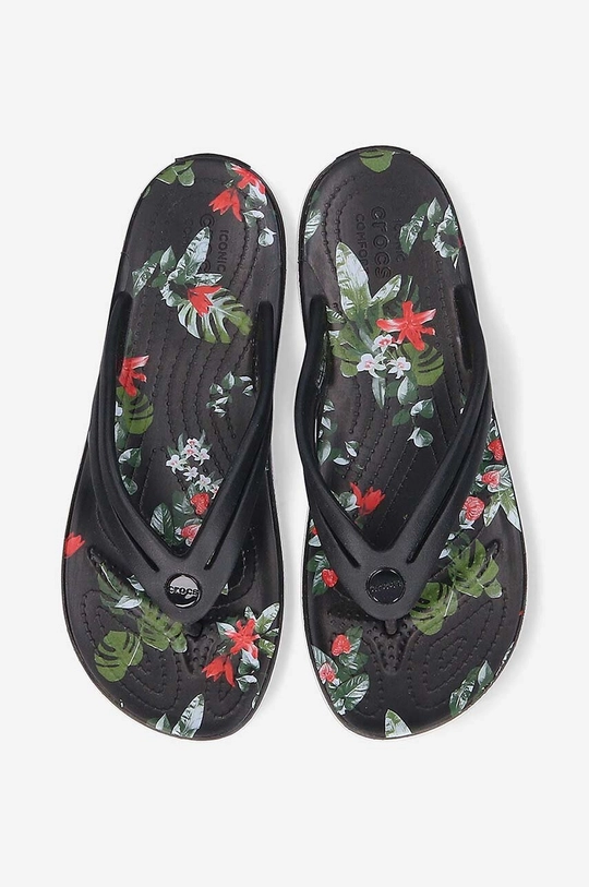 black Crocs flip flops Crocband