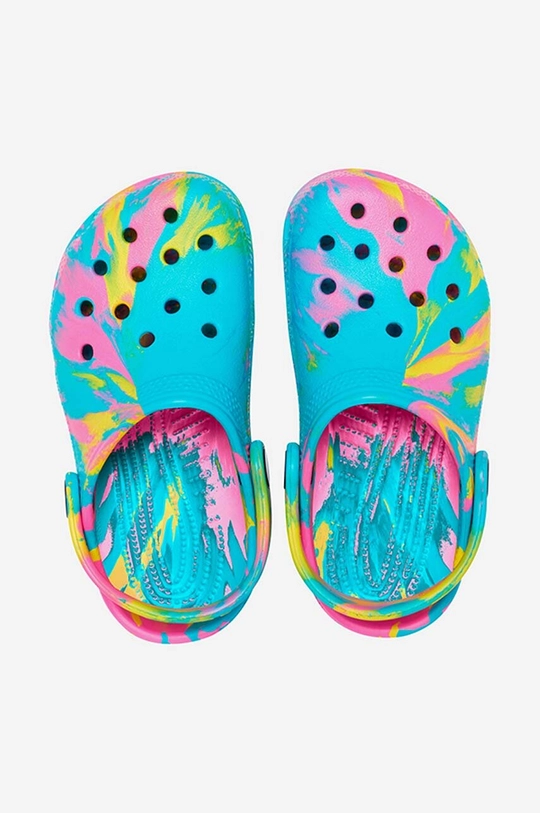 multicolor Crocs sliders Marbled 207464