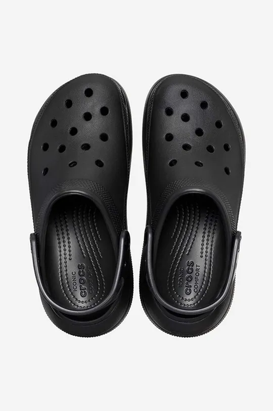 black Crocs sliders Classic Crush Clog