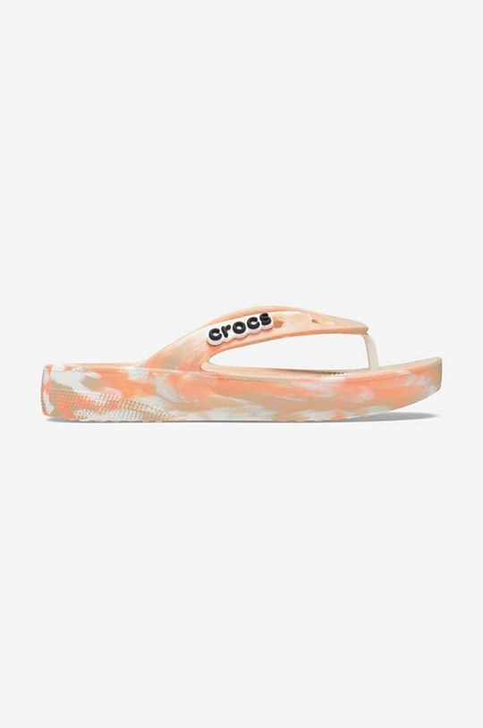 pomarańczowy Crocs japonki Platform Marbled Damski