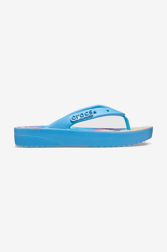 blue Crocs flip flops Platform Tie Dye Flip Women’s