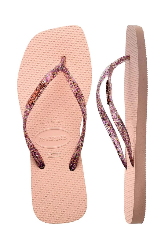 Japonke Havaianas SLIM SQUARE LOGO METALLIC Ženski