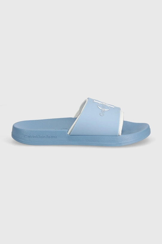 Calvin Klein Jeans klapki SLIDE MONOGRAM TPU niebieski