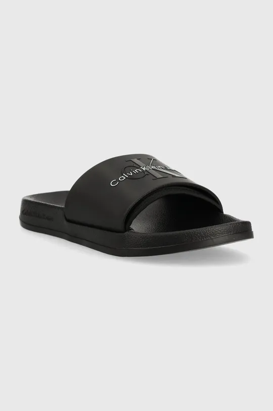 Παντόφλες Calvin Klein Jeans SLIDE MONOGRAM TPU μαύρο