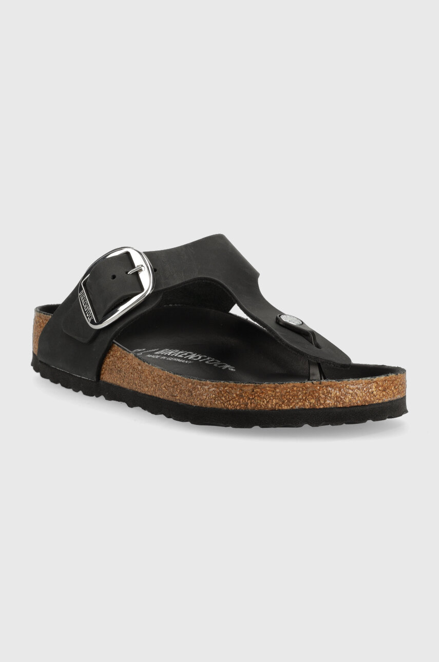 Kožené žabky Birkenstock černá