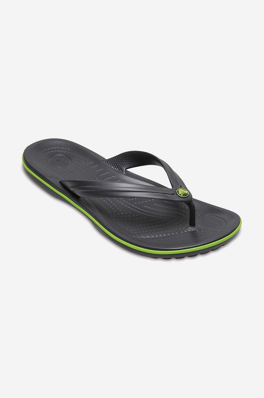 Crocs japonki Flip damskie kolor szary na płaskim obcasie 11033 ...